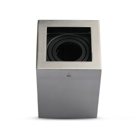   LED négyzet alakú mennyezeti lámpatest, GU10, szatén nikkel, V-TAC, 3632