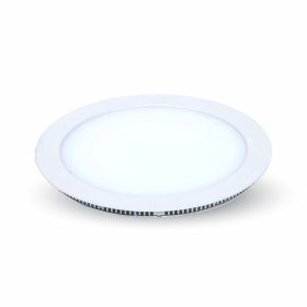   LED mini panel kerek, süllyesztett, 22w, 6400K, hideg fehér, 2200lm, 120°, fehér, CRI>80, V-TAC, 4833