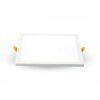LED panel , Slim , keret nélküli , 8 W , süllyesztett , négyzet , meleg fehér