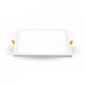   LED panel , Slim , keret nélküli , 8 W , süllyesztett , négyzet , meleg fehér