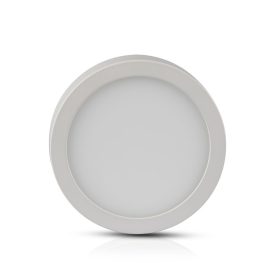   LED mini panel kerek, falon kívüli, 6w, 3000K, meleg fehér, 420lm, 120°, fehér, CRI>80, V-TAC, 4904