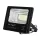 Napelemes LED reflektor, 6400K, hideg fehér, 1050lm, fekete, IP65, V-TAC, 94008