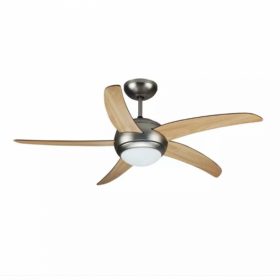   Ventilátoros LED lámpatest , mennyezeti , 5 lapáttal , 2 x E27 foglalattal , távirányítóval