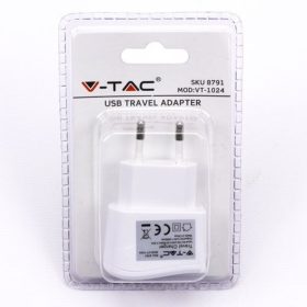   VT-1024 Usb Utazó Adapter Dupla Bliszteres Csomagolással - Fehér