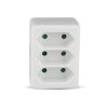 VT-1023 3 Aljzatú Átalakító 2.5A -Fehér