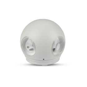   LED fali lámpa 4 irányú világítás kerek IP65, 4w, 3000K, meleg fehér, 440lm, 90°, fehér, CRI>80, V-TAC, 8551