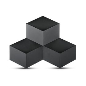   LED fali lámpa beltéri modern, 9w, 3000K, meleg fehér, 990lm, 360°, fekete, CRI>80, V-TAC, 8223