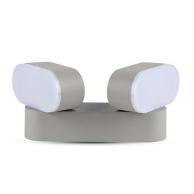   LED fali lámpa forgatható dupla fej, 12w, 3000K, meleg fehér, 1320lm, 350°, szürke, CRI>80, IP65, V-TAC, 8294