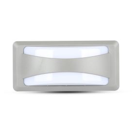   VT-8058 12W LED Bulkhead Lámpa Lámpával, 4000K Szürke Testtel