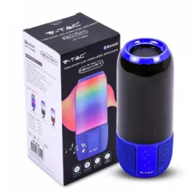   LED lámpa , hordozható , beépített hangszóróval , Bluetooth , színes hangulatvilágítás , 2 x 3W , RGB , USB , kék