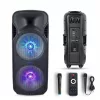 RGB Bluetooth hangszóró , party hangfal LED világítással , mikrofonnal , távirányítóval , 150 watt , USB , tölthető , 110 x 45 cm