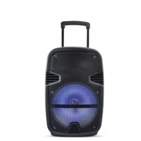   RGB Bluetooth hangszóró , party hangfal LED világítással , mikrofonnal , távirányítóval , gurulós , 35 watt , USB , tölthető , 51 x 32 cm