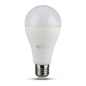   SMART LED izzó, 15w, RGB+CCT, 1300lm, E27, 200°, fehér, CRI>80, dimmelhető, V-TAC, 2753