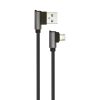 Gyémánt Micro USB kábel, fekete, V-TAC, 8635