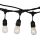 Led fényfüzér , kültéri , 15 db x E27 , 15 m , IP54