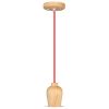 Fa függeszték, E27, piros vezetékkel, V-TAC, 3723
