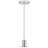Króm függeszték, E27, rózsaszín vezetékkel, V-TAC, 3789