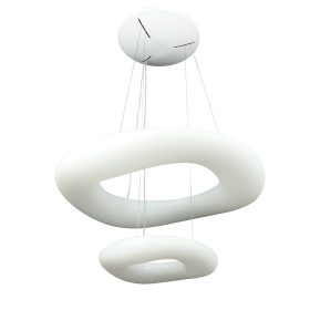   VT-7606 60W Kerek LED Dizájner Fügcsábító (CCT:3In1) M:600*M:300, Fényerősségével Szabályozható - Fehér