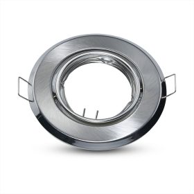   LED spotlámpa keret kerek, GU10, szatén nikkel, 2 db/csomag, V-TAC, 8939