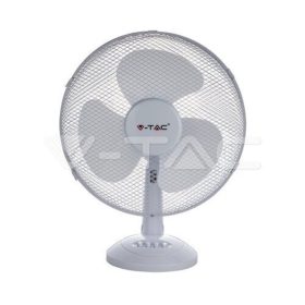 12 hüvelykes asztali ventilátor, 40w, fehér, V-TAC, 7924