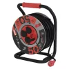 Kültéri kábeldob 50 m, 4 aljzat, fekete, gumi-neoprén, 230V, 1,5 mm2, IP44, EMOS, P19223