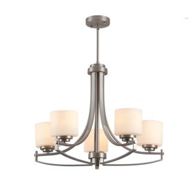 ERIN LUX CSILLÁR 5XE27 SZATÉN NIKKEL