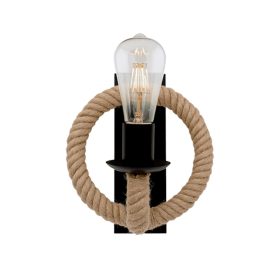 ROPE FALI LÁMPA 1XE27 FEKETE