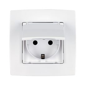   CITY NÉMET TÍPUSÚ DUGALJ VÍZÁLLÓ FEDÉLLEL METAL FEHÉR