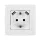 CITY NÉMET TÍPUSÚ DUGALJ+2 USB FEHÉR