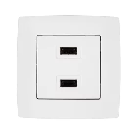 CITY 2xUSB ALJZAT FEHÉR METÁL