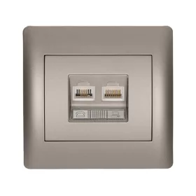   RHYME TELEFON ALJZAT + SZÁMÍTÓGÉP HÁLÓZATI ALJZAT SZÜRKE METÁL