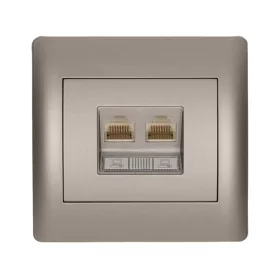   RHYME SZÁMÍTÓGÉP HÁLÓZATI ALJZAT (DUPLA) SZÜRKE METÁL