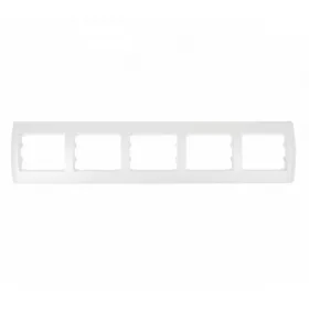 5-ös keret, kapcsoló , fehér metál színű