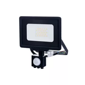   LED smd reflektor fekete city line pir érzékelő kábellel 70 cm, 20W, 4500K, természetes fehér, 1600 lm, IP65, Optonica, 5956