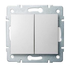   Kétpólusú kapcsoló , fali kapcsoló , villanykapcsoló ,  fehér színű , Kanlux , LOGI