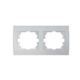   Kettes keret, kapcsoló , vízszintes , ezüst , Kanlux , LOGI