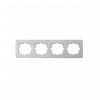 Négyes keret, kapcsoló , vízszintes , ezüst , Kanlux , LOGI , 25238