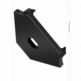 Végzáró CORNER alumínium U profilhoz , lyukas , fekete