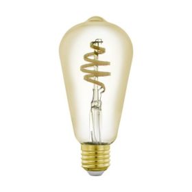   LED lámpa , égő , izzószálas hatás , filament , E27 , Edison , ST64 , 4.9W , CCT , dimmelhető , borostyán ságra , EGLO Connect.Z , Zigbee , 12242