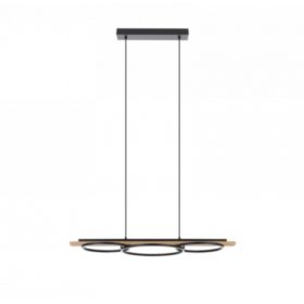   LED lámpa , függeszték , 2 x 15.2W és 15.5W , meleg fehér , fa , barna , EGLO , BOYAL LED , 99625