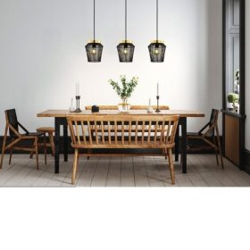   EGLO , 99807 , ESCANDIDOS , f&uuml;ggeszt&eacute;k , E27 , 3X40W , IP20 , fekete, arany