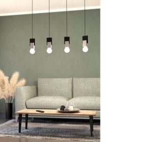   EGLO , 99532 , LOBATIA , f&uuml;ggeszt&eacute;k , E27 , 4X40W , IP20 , sz&uuml;rke, feh&eacute;r