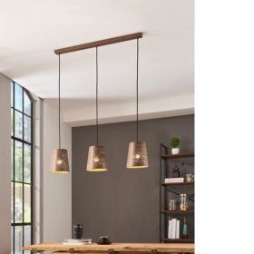   EGLO , 99438 , SEGEZIA , f&uuml;ggeszt&eacute;k , E27 , 3X40W , IP20 , mokka, arany