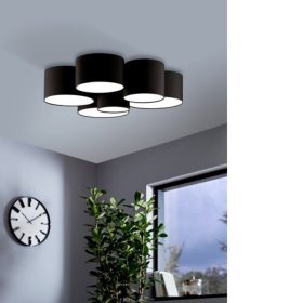   EGLO , 99509 , PASTORE 2 , mennyezeti l&aacute;mpa , E27 , 6X40W , IP20 , fekete, feh&eacute;r