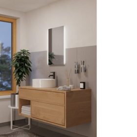   Tükör LED világítással , négyzet , 50 x 70 cm , 28W , 3000/4000/6500K , IP44 , EGLO , BUENAVISTA , 99853