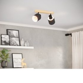   EGLO , 99489 , BATALLAS , spot l&aacute;mpa , E27 , 2X10W , IP20 , fekete, feh&eacute;r