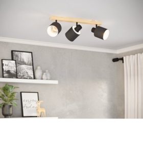   EGLO , 99491 , BATALLAS , spot l&aacute;mpa , E27 , 3X10W , IP20 , fekete, feh&eacute;r