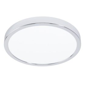   LED panel , 20.5W , falon kívüli , kerek , természetes fehér , króm keret , IP44 , EGLO , FUEVA 5 , 30892