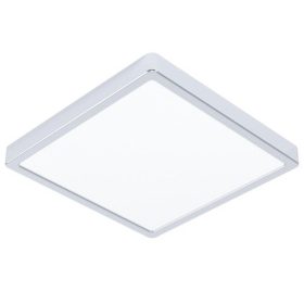   LED panel , 20.5W , falon kívüli , négyzet , természetes fehér , króm keret , IP44 ,  EGLO , FUEVA 5 , 30894