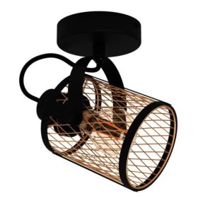   EGLO , 43531 , DELLOW , spot l&aacute;mpa , E27 , 1X40W , IP20 , fekete, r&eacute;z